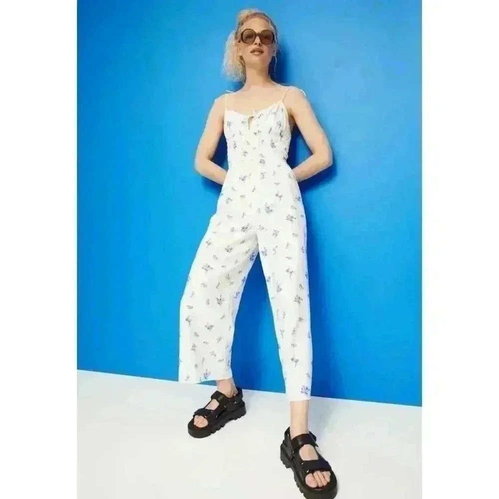 H&M Jumpsuit Blue & White Floral size XS